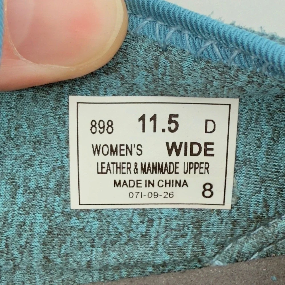 Orthofeet Mary Jane Sanibel Shoe Turquoise Blue Women 11.5W Hook & Loop Walking‎